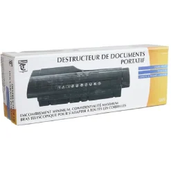 Destructeur de document portatif noir