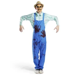 Déguisement adulte fermier assassin chemise et salopette taille unique < Gifi