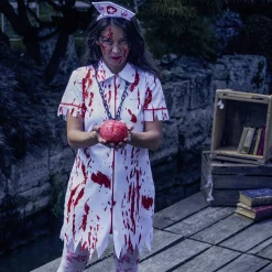 Déguisement adulte Halloween infirmière zombie sanglant Taille S < Gifi Sale
