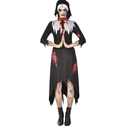 Déguisement adulte Halloween nonne zombie Taille M < Gifi Discount
