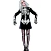 Déguisement adulte Halloween squelette robe - Taille S