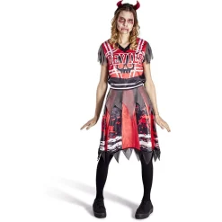 Déguisement adulte Halloween pompom girl robe et serre-tête - Taille L