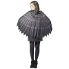 Déguisement adulte Halloween araignée poncho noir gris - Taille unique