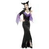 Déguisement adulte Halloween reine maléfique noir violet taille S