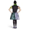 Déguisement adulte Halloween clown robe serre-tête collier - Taille S