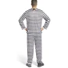 Déguisement adulte prisonnier rayé noir blanc - Taille M