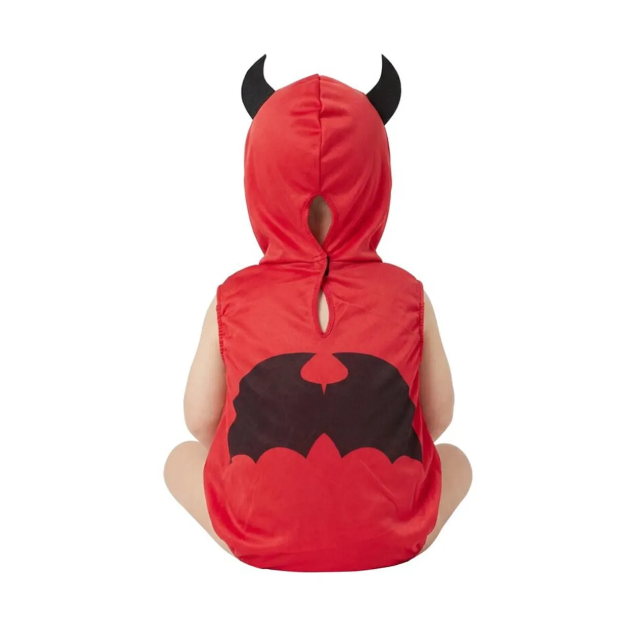 Déguisement bébé Halloween petit diable polyester rouge et noir 18/24M