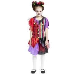 Déguisement enfant clown serre-tête et robe 7/10 ans