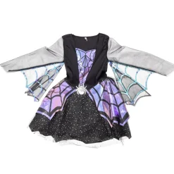 Déguisement enfant fille Halloween chauve-souris polyester violet 7/10ans