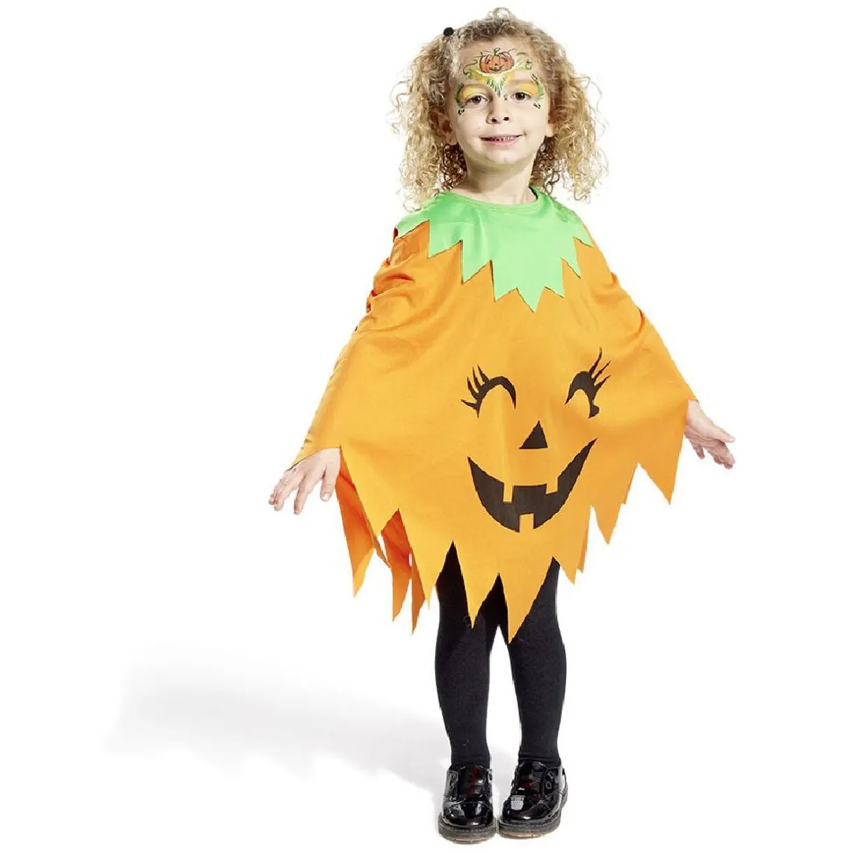 Déguisement enfant Halloween citrouille poncho orange - Taille unique < Gifi New