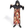 Déguisement enfant Halloween gardien tunique crâne flamme 7/10ans