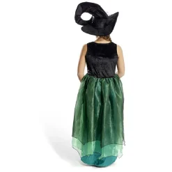 Déguisement enfant Halloween sorcière robe chapeau noir vert 11/14ans < Gifi Best