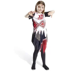 Déguisement enfant Halloween pompom girl tshirt jupe 7/10ans