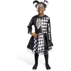 Déguisement enfant Halloween arlequin noir et blanc robe 4/6ans < Gifi New