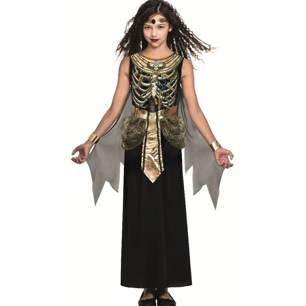 Déguisement enfant Halloween cléopâtre zombie 7/10 ans