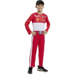Déguisement enfant pilote de course combinaison rouge (7/10ans ou 11/14) < Gifi Outlet