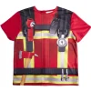 Déguisement enfant pompier avec t-shirt rouge (4/6ans ou 7/10)