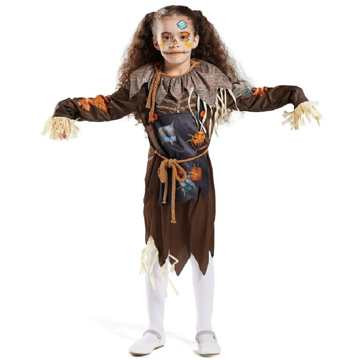 Déguisement enfant épouvantail robe et ceinture 7/10 ans < Gifi