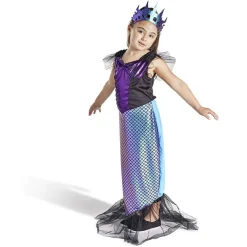 Déguisement enfant sirène robe et serre-tête noir et violet 7/10ans < Gifi