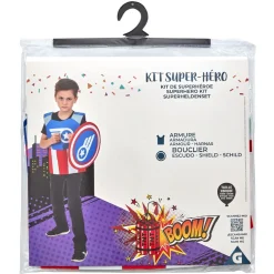 Déguisement enfant super héro armure et bouclier bleu rouge < Gifi Discount