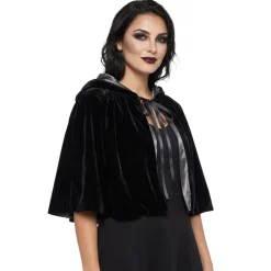 Déguisement femme Halloween cape avec capuche velours taille unique (2 modèles)