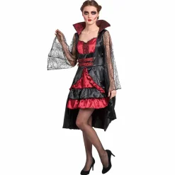 Déguisement femme vampire Halloween rouge noir taille M < Gifi Best