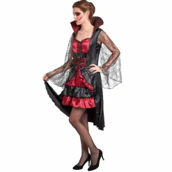 Déguisement femme vampire Halloween rouge noir taille M < Gifi Best
