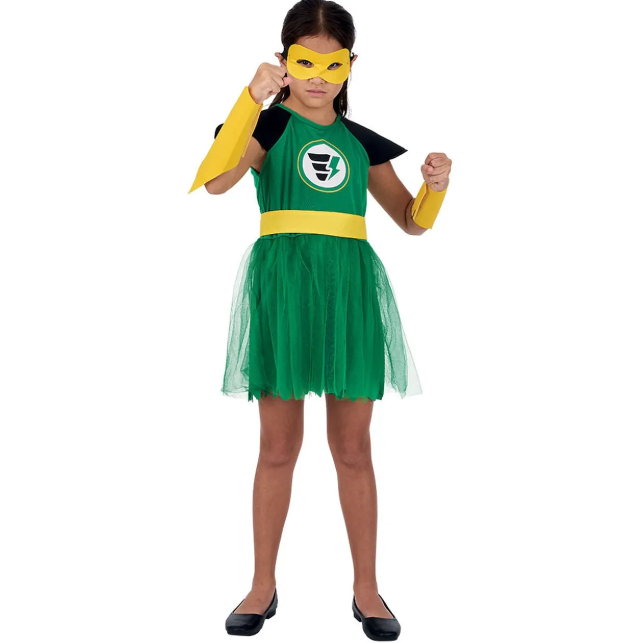 Déguisement fille Super héro méchant bad girl robe 7/10 ans