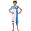 Déguisement garçon Dieu grec blanc et bleu 7/10 ans