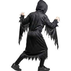 Déguisement Halloween avec masque enfant Scream Ghostface polyester noir 12/14 ans