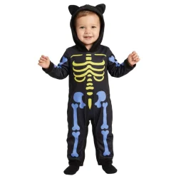 Déguisement Halloween bébé squelette mignon combinaison noire 6/12 mois