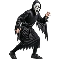 Déguisement Halloween enfant Scream Ghostface polyester noir 4/6ans