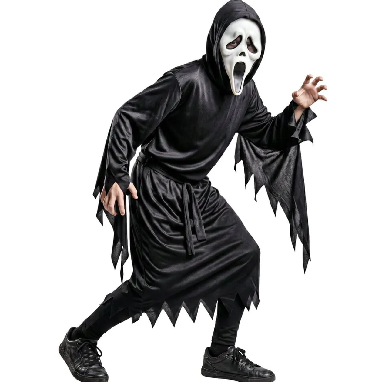 Déguisement Halloween enfant Scream Ghostface polyester noir 4/6ans