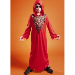 Déguisement Halloween enfant diable cagoule et tunique rouge 11/14ans < Gifi Clearance