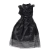 Déguisement Halloween femme Mercredi robe gothique noire et ceinture taille L < Gifi Online