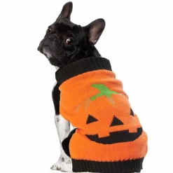 Déguisement Halloween pull motif citrouille pour chien