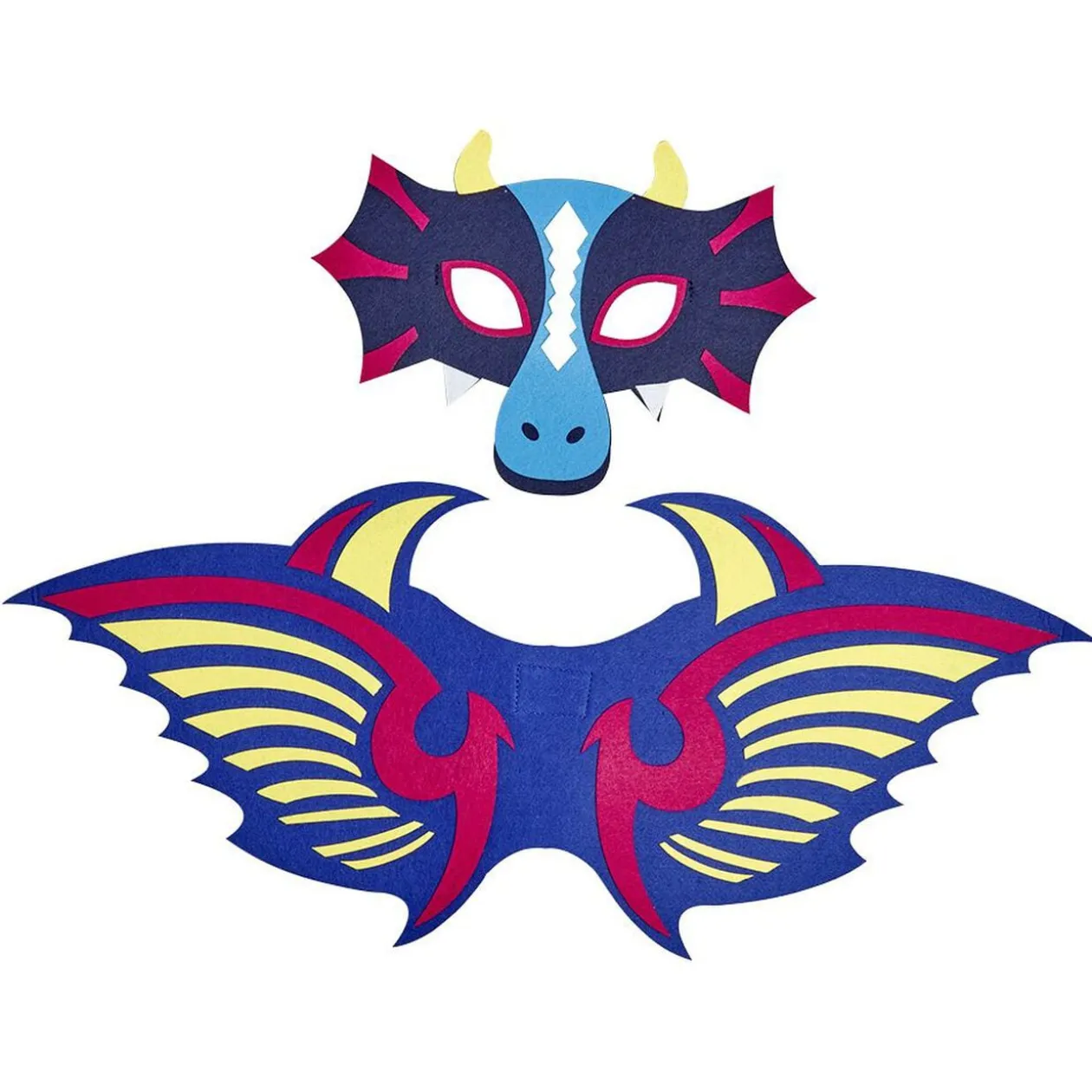 Déguisement masque et aile de dragon feutrine