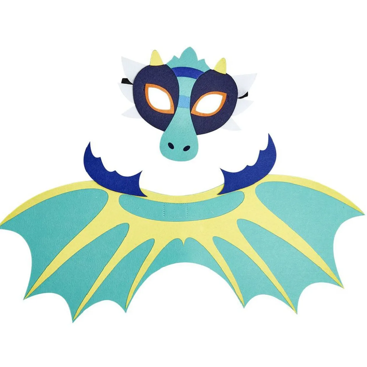 Déguisement masque et aile de dragon feutrine