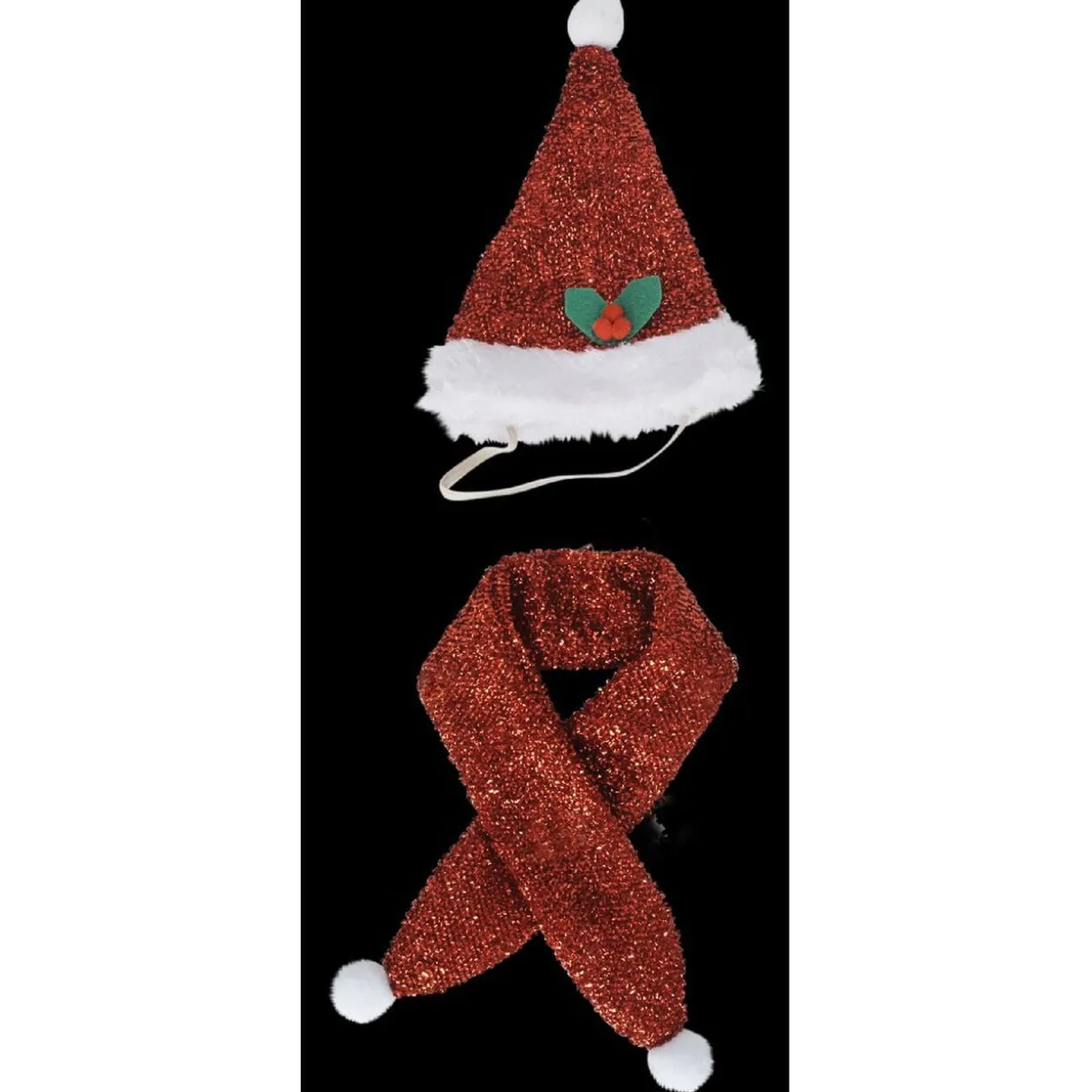 Déguisement Noël bonnet et écharpe pour chien