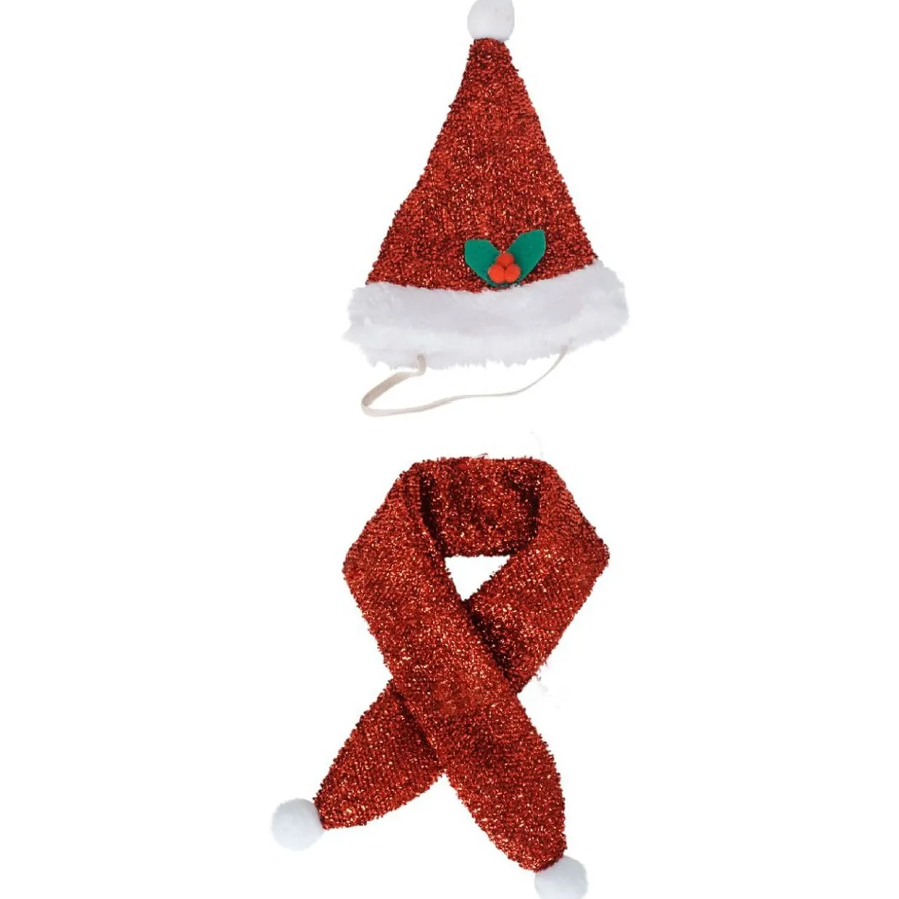 Déguisement Noël bonnet et écharpe pour chien