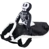 Déguisement pour chien squelette noir et blanc S/M 30x45H2,5cm