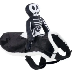 Déguisement pour chien squelette noir et blanc S/M 30x45H2,5cm