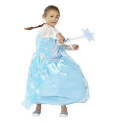 Déguisement Princesse des glaces robe bleu et argenté 4/6 ans < Gifi New