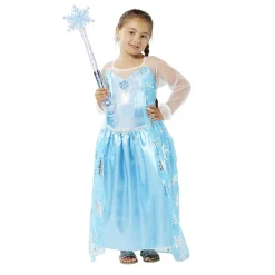 Déguisement Princesse des glaces robe bleu et argenté 7/10 ans < Gifi Sale
