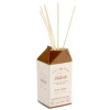 Diffuseur à bâtonnets 100ml céramique forme brique de lait 6,5x6,5xH16cm