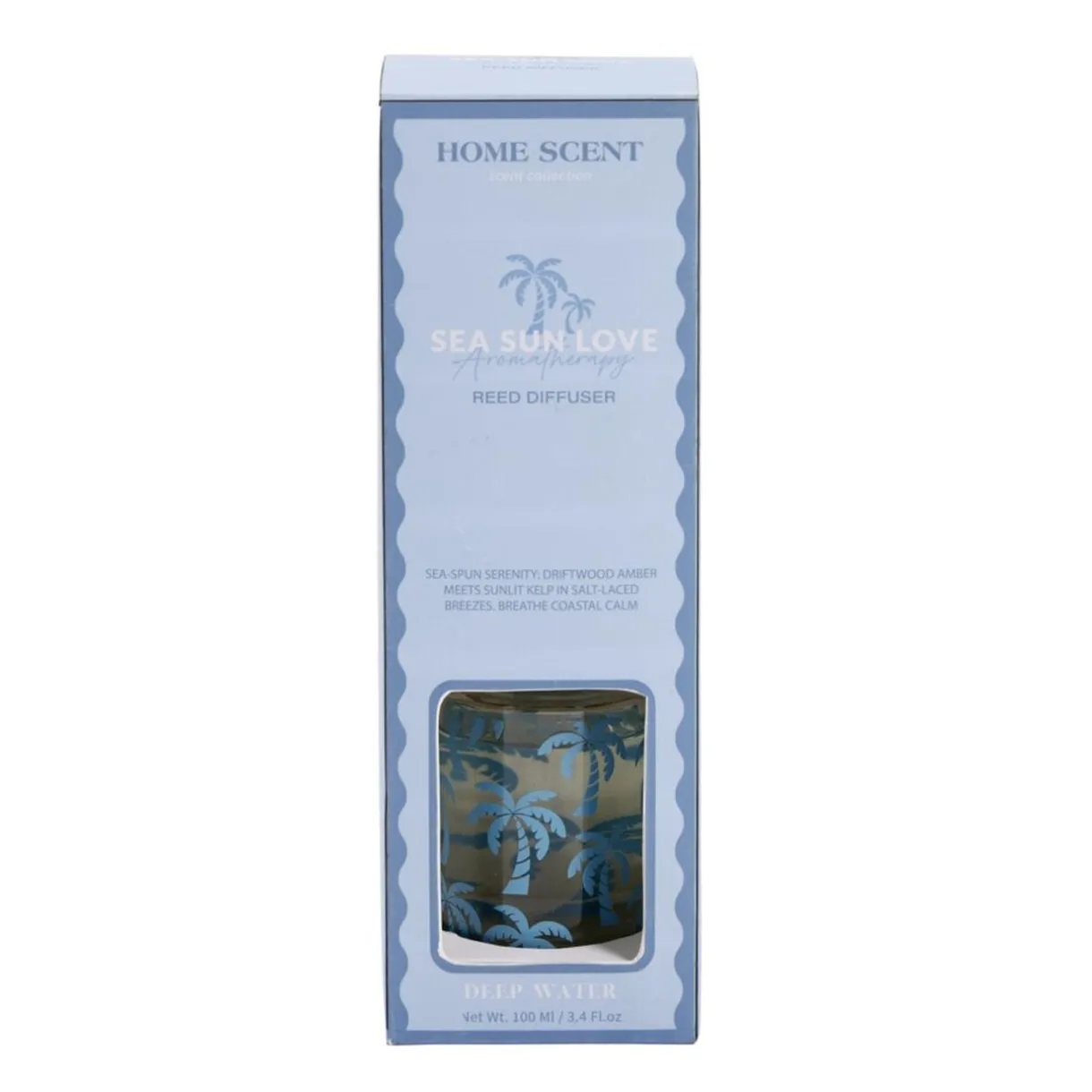 Diffuseur à bâtonnets 100ml motif bord de mer bleu Ø2,5xH9,5cm (2 modèles) < Gifi Clearance