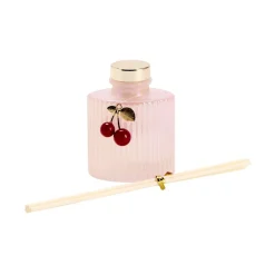 Diffuseur à bâtonnets 100ml verre coloré strié pampille cerises (2 modèles) < Gifi Clearance