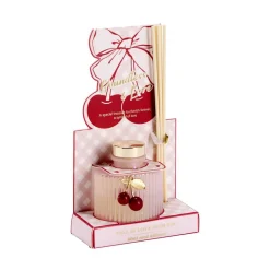 Diffuseur à bâtonnets 100ml verre coloré strié pampille cerises (2 modèles) < Gifi Clearance