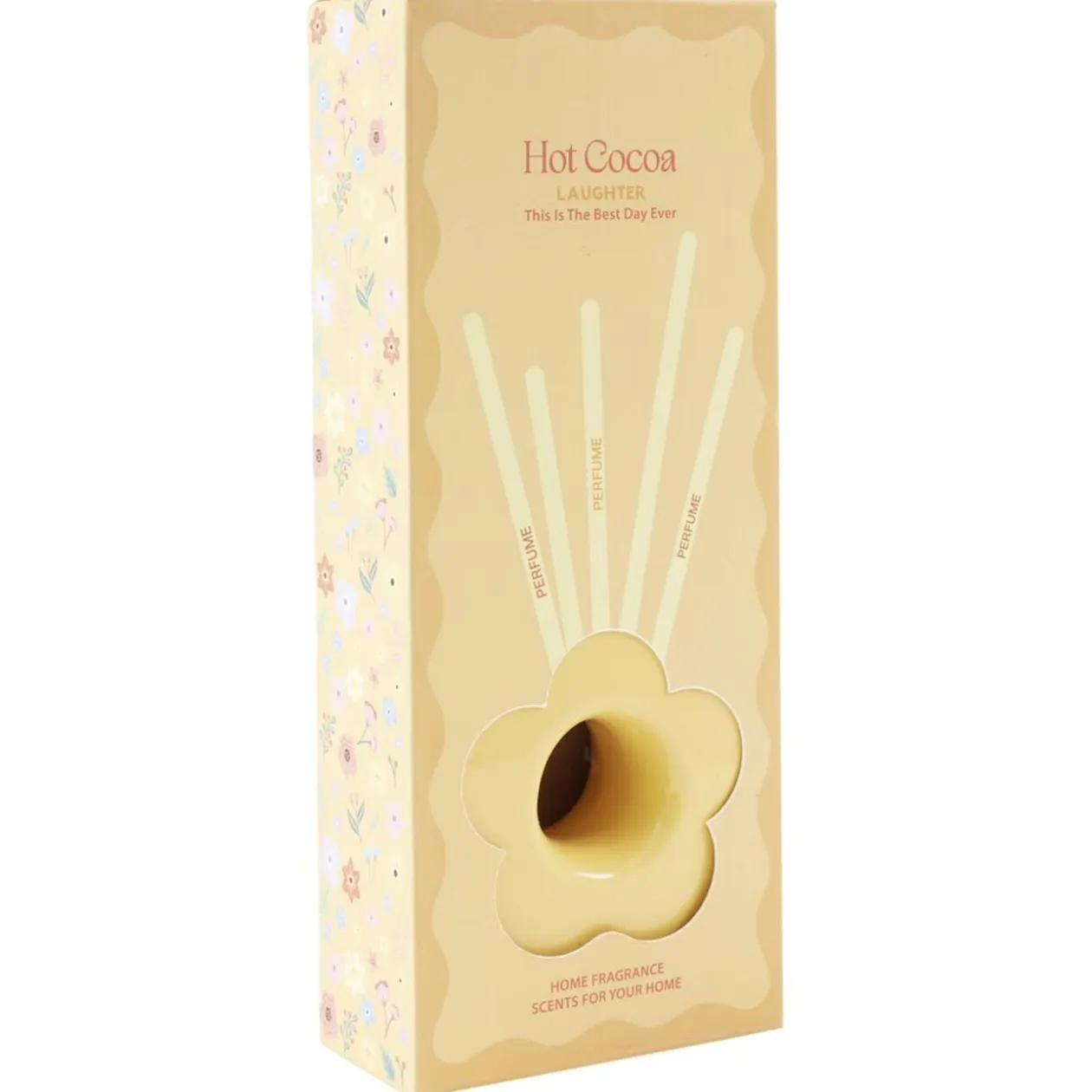 Diffuseur à bâtonnets parfumés céramique forme fleur H10cm (3 modèles)