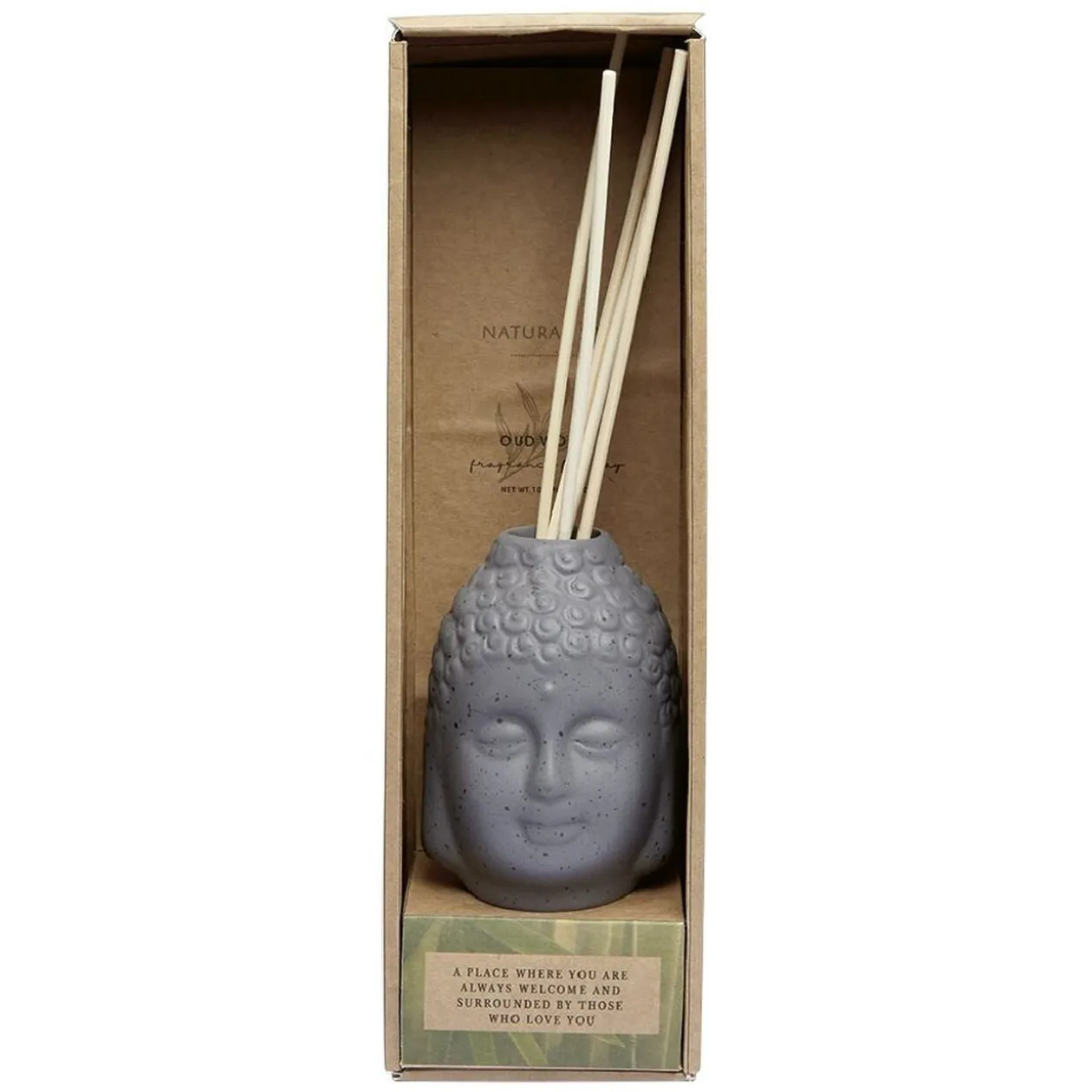 Diffuseur à bâtonnets tête Bouddha en céramique (2 modèles)